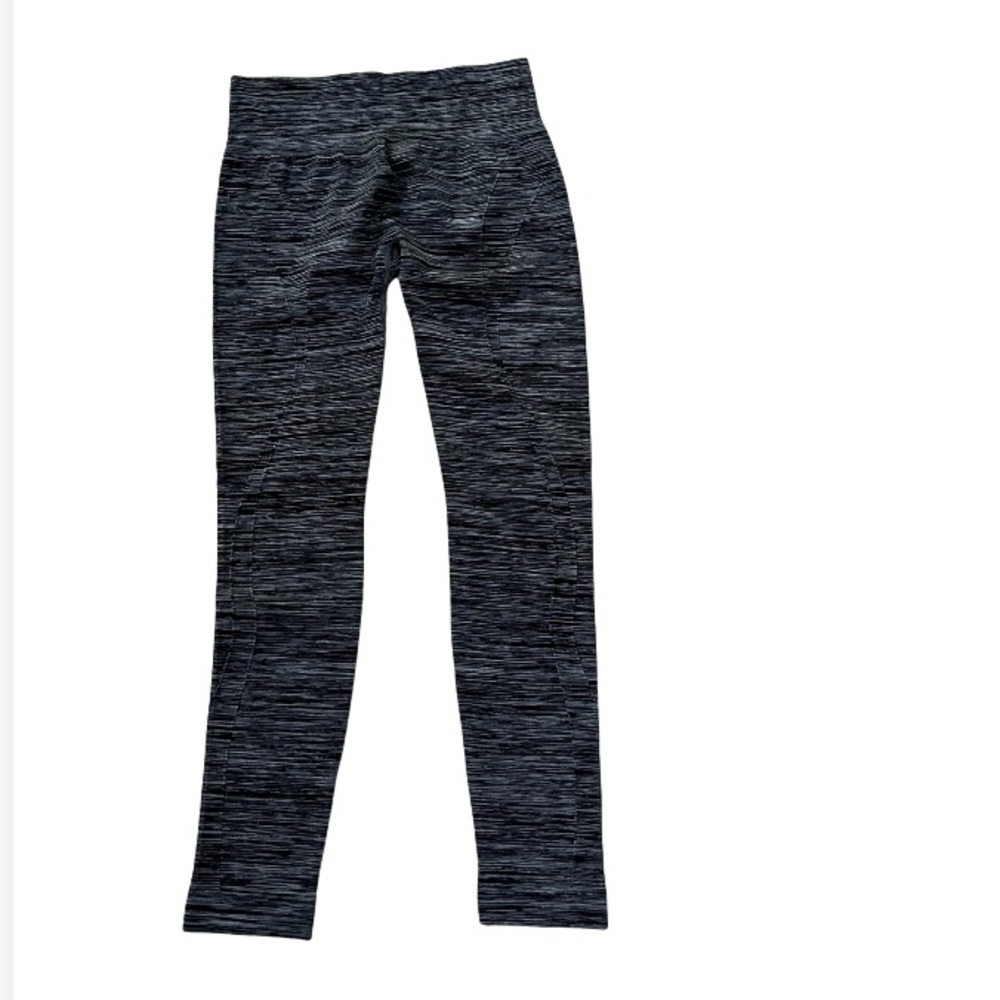Grey and White Stripe Woman’s Leggings Size Large